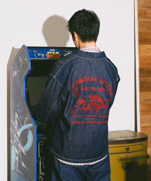 niko and...（ニコアンド）の「[niko and ...JEANS] EMBROIDERED DENIM JACKET（デニムジャケット・メンズ・ホワイト/インディゴブルー・LARGE/MEDIUM）」の12枚目の写真