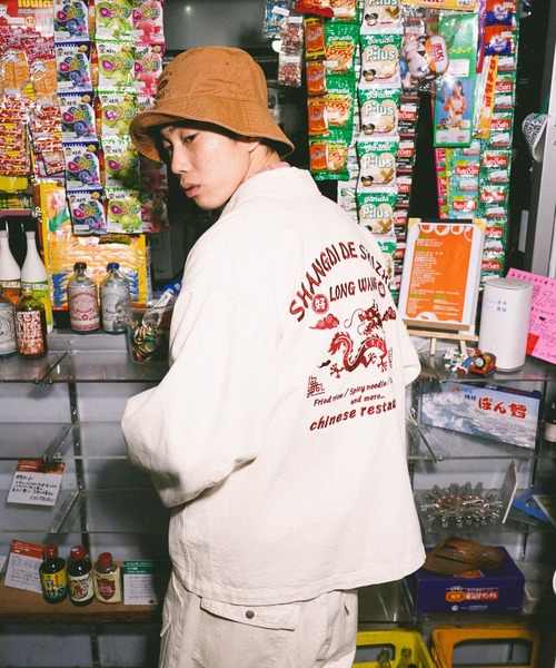 niko and...（ニコアンド）の「[niko and ...JEANS] EMBROIDERED DENIM JACKET（デニムジャケット・メンズ・ホワイト/インディゴブルー・LARGE/MEDIUM）」の7枚目の写真