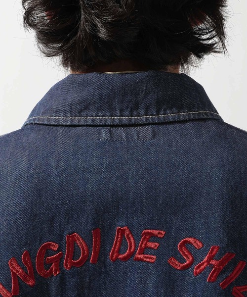 niko and... ニコアンド　デニムジャケット niko and JEANS] EMBROIDERED DENIM JACKET（デニムジャケット