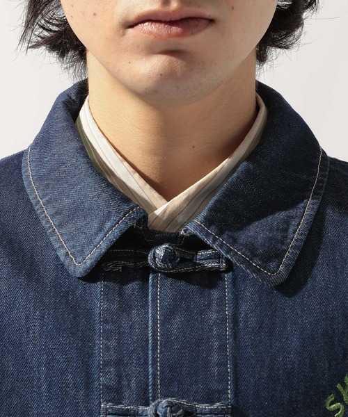 niko and... ニコアンド　デニムジャケット niko and JEANS] EMBROIDERED DENIM JACKET（デニムジャケット