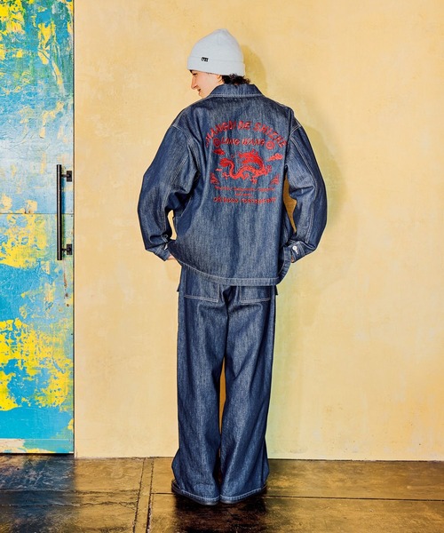 niko and... JEANS✨デニム　セットアップ　インディゴ染め M niko and JEANS] EMBROIDERED DENIM JACKET（デニムジャケット
