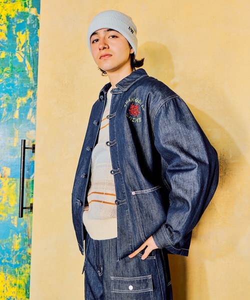 niko and... JEANS✨デニム　セットアップ　インディゴ染め M niko and JEANS] EMBROIDERED DENIM JACKET（デニムジャケット