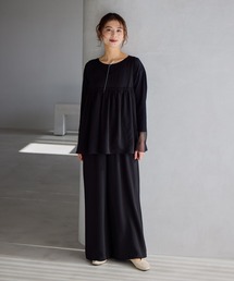 studio CLIP（スタディオクリップ）の「【WEB限定】ペプラムオールインワン《オケージョン2026SS》（つなぎ/オールインワン）」