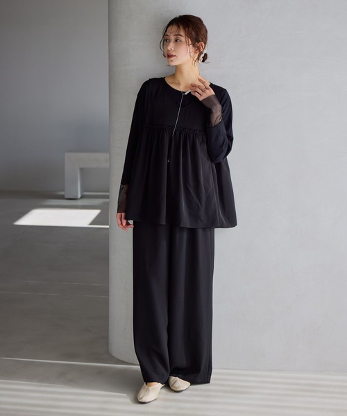 WEB限定】ペプラムオールインワン《オケージョン2026SS》（つなぎ