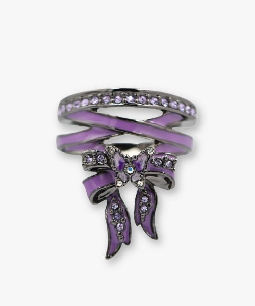 ANNA SUI(アナスイ)の「リボンモチーフ リング(リング・レディース・パープル・L/M/LL)」の1枚目の写真