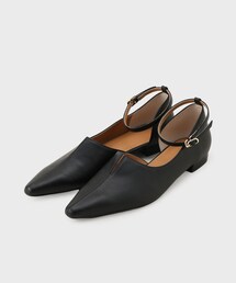 INDIVI | 【合皮】ポインテッド セパレートストラップサンダル(サンダル)