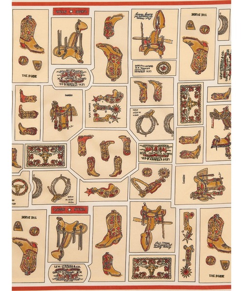 Levi's（リーバイス）の「Levi's/リーバイス ウエスタン バンダナ（バンダナ/スカーフ・メンズ・ベージュ・OS）」の2枚目の写真