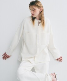 uncrave（アンクレイヴ）の「スウェットライクニット CPOシャツ（ダウンジャケット/コート）」