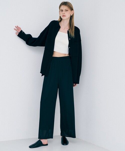 uncrave（アンクレイヴ）の「スウェットライクニット CPOシャツ（ダウンジャケット/コート・レディース・ホワイト系/ブラック系/ライトグレー系・1/FREE）」の16枚目の写真