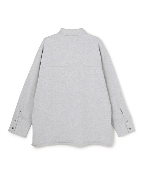 uncrave（アンクレイヴ）の「スウェットライクニット CPOシャツ（ダウンジャケット/コート・レディース・ホワイト系/ブラック系/ライトグレー系・1/FREE）」の5枚目の写真
