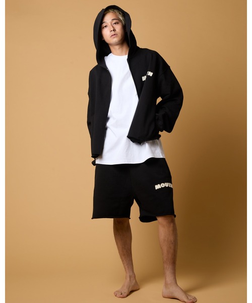 NISHIMOTO IS THE MOUTH(ニシモト イズ ザ マウス)の「WIDE SWEAT SHORTS | NISHIMOTO IS THE MOUTH(スウェットパンツ・メンズ・ホワイト/ブラック・L/XL/S/M)」の1枚目の写真