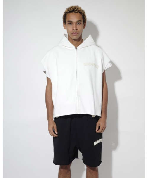 NISHIMOTO IS THE MOUTH(ニシモト イズ ザ マウス)の「WIDE SWEAT SHORTS | NISHIMOTO IS THE MOUTH(スウェットパンツ・メンズ・ホワイト/ブラック・L/XL/S/M)」の11枚目の写真