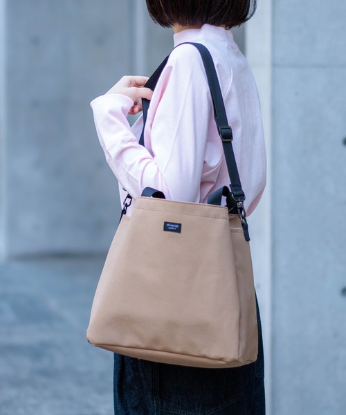 STANDARD SUPPLY（スタンダードサプライ）の「[STANDARD SUPPLY] SIMPLICITY 2WAY FOLD TOTE  / 2ウェイフォールドトート（トートバッグ・レディース・ブラック/サンドベージュ/チャコールアッシュ・FREE）」の3枚目の写真