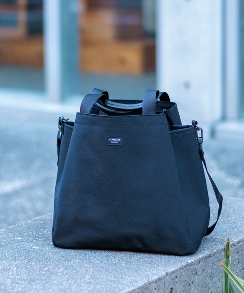 STANDARD SUPPLY（スタンダードサプライ）の「[STANDARD SUPPLY] SIMPLICITY 2WAY FOLD TOTE  / 2ウェイフォールドトート（トートバッグ・レディース・ブラック/サンドベージュ/チャコールアッシュ・FREE）」の14枚目の写真