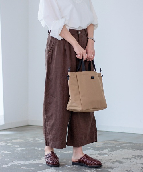 STANDARD SUPPLY（スタンダードサプライ）の「[STANDARD SUPPLY] SIMPLICITY 2WAY FOLD TOTE  / 2ウェイフォールドトート（トートバッグ・レディース・ブラック/サンドベージュ/チャコールアッシュ・FREE）」の4枚目の写真