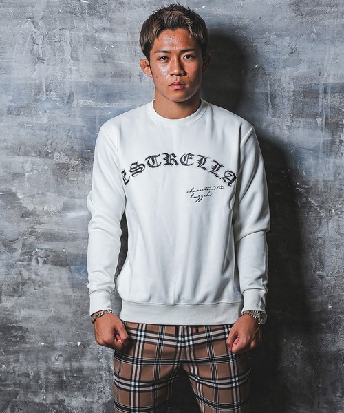 adamsJUGGLER(アダムスジャグラー)の「RTEGエストレラスウェットプル(スウェット・メンズ・ホワイト/ブラック・S/M/L/XL)」の2枚目の写真