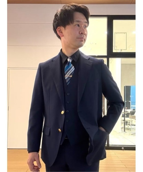 Perfect Suit FActory（パーフェクトスーツファクトリー）の「アニメ『ジョジョの奇妙な冒険 スターダストクルセイダース』セットアップジャケット【空条承太郎】（スーツジャケット・メンズ・ネイビー・SS/S/M/L/LL/3L）」の8枚目の写真