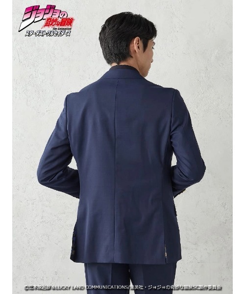Perfect Suit FActory（パーフェクトスーツファクトリー）の「アニメ『ジョジョの奇妙な冒険 スターダストクルセイダース』セットアップジャケット【空条承太郎】（スーツジャケット・メンズ・ネイビー・SS/S/M/L/LL/3L）」の18枚目の写真