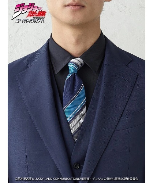 Perfect Suit FActory（パーフェクトスーツファクトリー）の「アニメ『ジョジョの奇妙な冒険 スターダストクルセイダース』セットアップジャケット【空条承太郎】（スーツジャケット・メンズ・ネイビー・SS/S/M/L/LL/3L）」の20枚目の写真