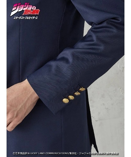 Perfect Suit FActory（パーフェクトスーツファクトリー）の「アニメ『ジョジョの奇妙な冒険 スターダストクルセイダース』セットアップジャケット【空条承太郎】（スーツジャケット・メンズ・ネイビー・SS/S/M/L/LL/3L）」の21枚目の写真