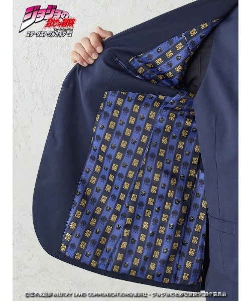 Perfect Suit FActory（パーフェクトスーツファクトリー）の「アニメ『ジョジョの奇妙な冒険 スターダストクルセイダース』セットアップジャケット【空条承太郎】（スーツジャケット・メンズ・ネイビー・SS/S/M/L/LL/3L）」の22枚目の写真