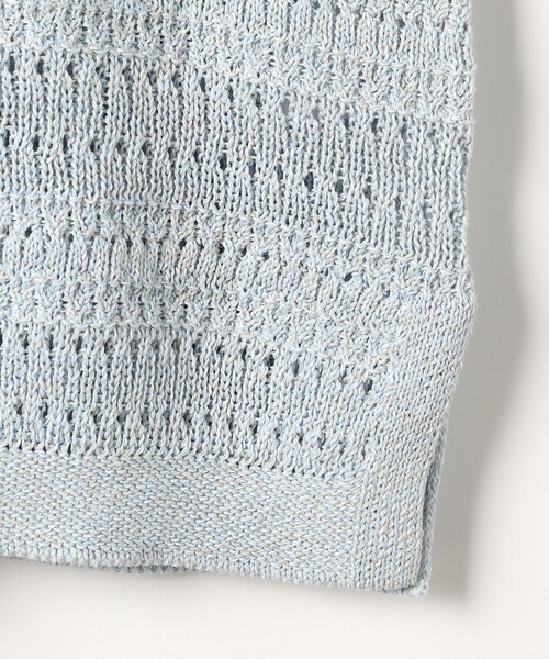 J.PRESS（ジェイプレス）の「CROCHET LIKE PATTERN スキッパー ニット（ニット/セーター・レディース・ブルー系/ベージュ系・T13）」の11枚目の写真