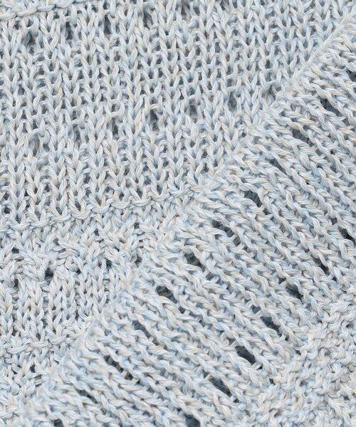J.PRESS（ジェイプレス）の「CROCHET LIKE PATTERN スキッパー ニット（ニット/セーター・レディース・ブルー系/ベージュ系・T13）」の12枚目の写真