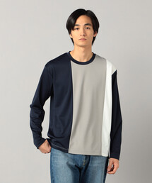 カラーブロック 長袖Tシャツ