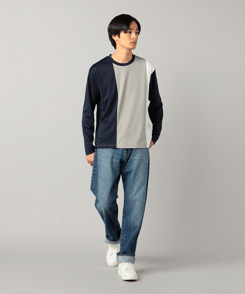COMME CA MEN（コムサメン）の「カラーブロック 長袖Tシャツ（Tシャツ/カットソー・メンズ・ホワイト/ネイビー・M/L）」の10枚目の写真