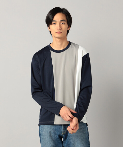 COMME CA MEN（コムサメン）の「カラーブロック 長袖Tシャツ（Tシャツ/カットソー・メンズ・ホワイト/ネイビー・M/L）」の11枚目の写真