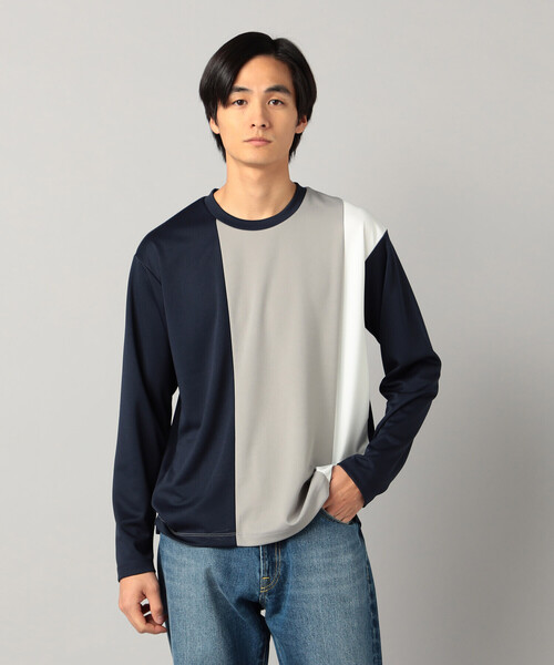 COMME CA MEN（コムサメン）の「カラーブロック 長袖Tシャツ（Tシャツ/カットソー・メンズ・ホワイト/ネイビー・M/L）」の12枚目の写真