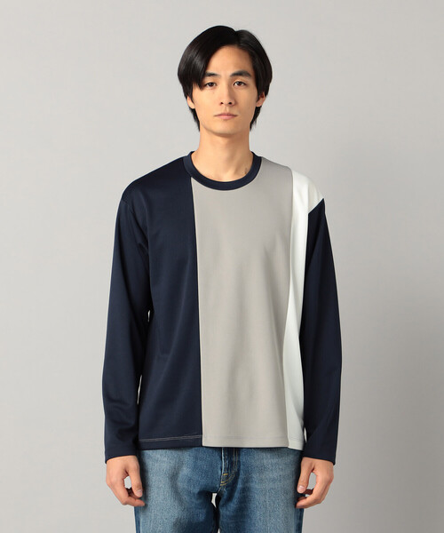 COMME CA MEN（コムサメン）の「カラーブロック 長袖Tシャツ（Tシャツ/カットソー・メンズ・ホワイト/ネイビー・M/L）」の14枚目の写真