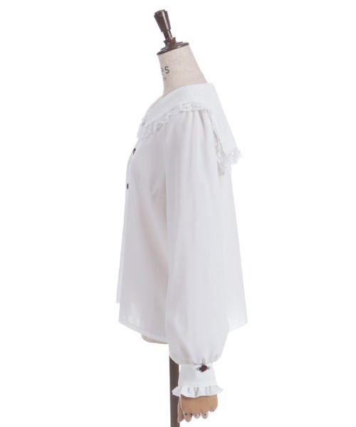 axes femme(アクシーズファム)の「レース襟ブラウス(シャツ/ブラウス・レディース・ブラック/ホワイト/ブラウン・FREE)」の8枚目の写真