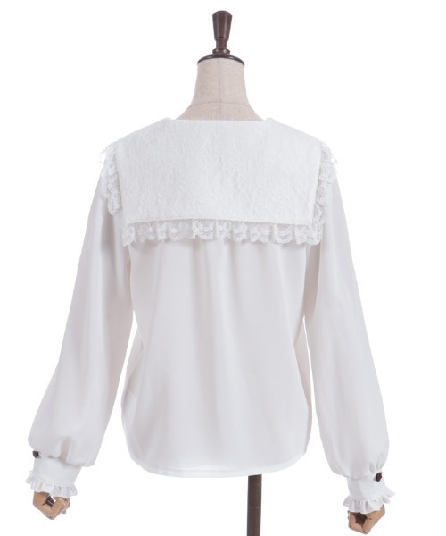 axes femme(アクシーズファム)の「レース襟ブラウス(シャツ/ブラウス・レディース・ブラック/ホワイト/ブラウン・FREE)」の9枚目の写真