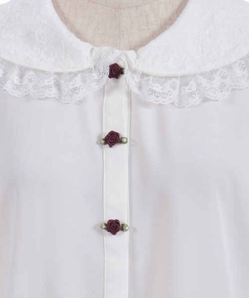 axes femme(アクシーズファム)の「レース襟ブラウス(シャツ/ブラウス・レディース・ブラック/ホワイト/ブラウン・FREE)」の12枚目の写真