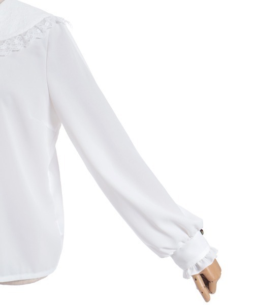 axes femme(アクシーズファム)の「レース襟ブラウス(シャツ/ブラウス・レディース・ブラック/ホワイト/ブラウン・FREE)」の15枚目の写真