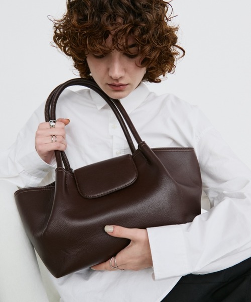 arholiday.standard（エーアールホリデースタンダード）の「fauxleather flap tote bag / フェイクレザーフラップトートバッグ（トートバッグ・レディース・ブラウン/ブラック・FREE）」の22枚目の写真