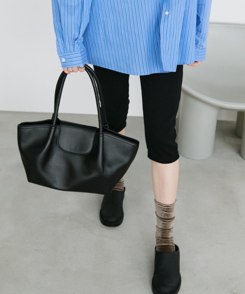arholiday.standard（エーアールホリデースタンダード）の「fauxleather flap tote bag / フェイクレザーフラップトートバッグ（トートバッグ・レディース・ブラウン/ブラック・FREE）」の14枚目の写真
