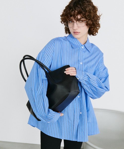 arholiday.standard（エーアールホリデースタンダード）の「fauxleather flap tote bag / フェイクレザーフラップトートバッグ（トートバッグ・レディース・ブラウン/ブラック・FREE）」の11枚目の写真
