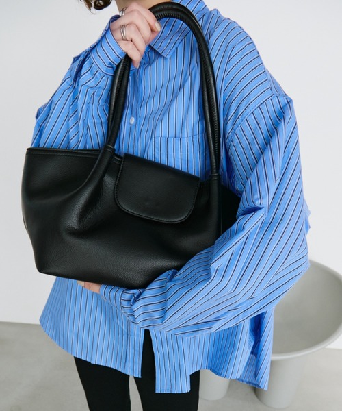 arholiday.standard（エーアールホリデースタンダード）の「fauxleather flap tote bag / フェイクレザーフラップトートバッグ（トートバッグ・レディース・ブラウン/ブラック・FREE）」の13枚目の写真