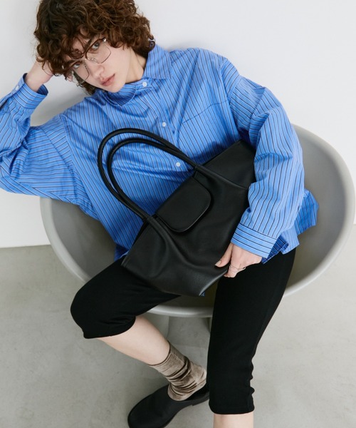 arholiday.standard（エーアールホリデースタンダード）の「fauxleather flap tote bag / フェイクレザーフラップトートバッグ（トートバッグ・レディース・ブラウン/ブラック・FREE）」の15枚目の写真