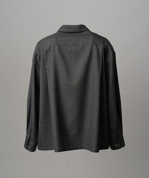 MAISON SPECIAL（メゾンスペシャル）の「《UNISEX》NISHIKAWA KEORI Prime-Over Wool ZIP Shirt/NISHIKAWA KEORI プライムオーバーウールZIPシャツ【MAISON SPECIAL/メゾンスペシャル】（シャツ/ブラウス・メンズ・ブラック/チャコールグレー・0/1/2）」の15枚目の写真