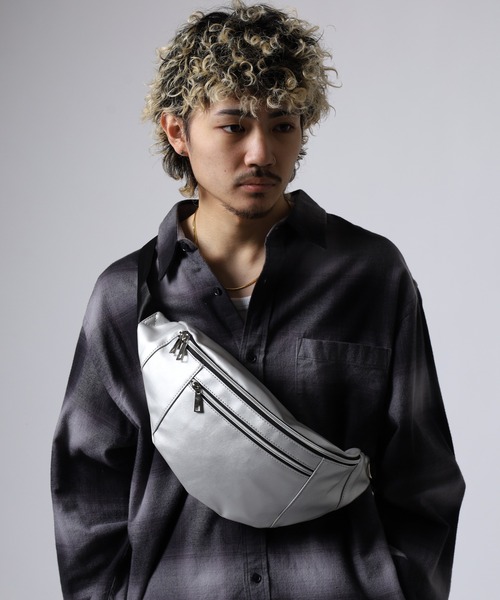 mignon（ミニョン）の「mignon ウエストバッグ 合皮（ボディバッグ/ウエストポーチ・メンズ・ベージュ/ブラック/シルバー・FREE）」の16枚目の写真