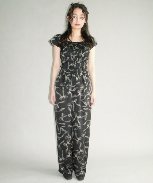 musubore(ムスボレ)の「relax print pants / リラックスパンツ(その他パンツ・レディース・ダークブラウン/ブラウン/ブラック・0/1)」の7枚目の写真