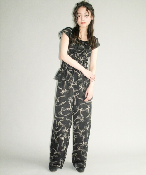 musubore(ムスボレ)の「relax print pants / リラックスパンツ(その他パンツ・レディース・ダークブラウン/ブラウン/ブラック・0/1)」の21枚目の写真