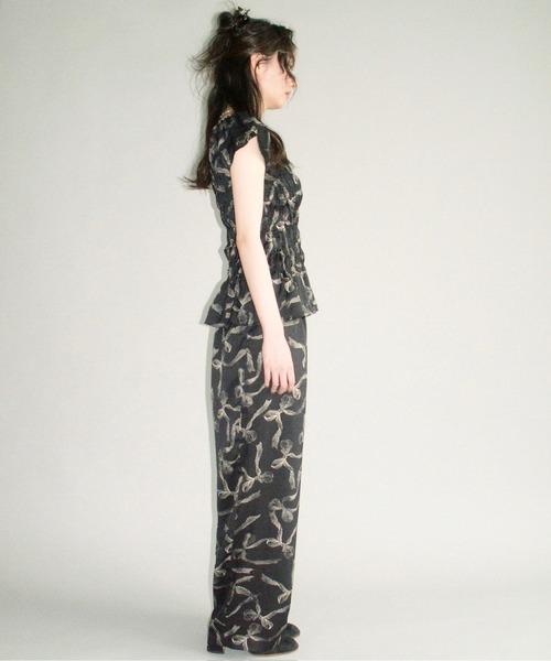musubore(ムスボレ)の「relax print pants / リラックスパンツ(その他パンツ・レディース・ダークブラウン/ブラウン/ブラック・0/1)」の18枚目の写真
