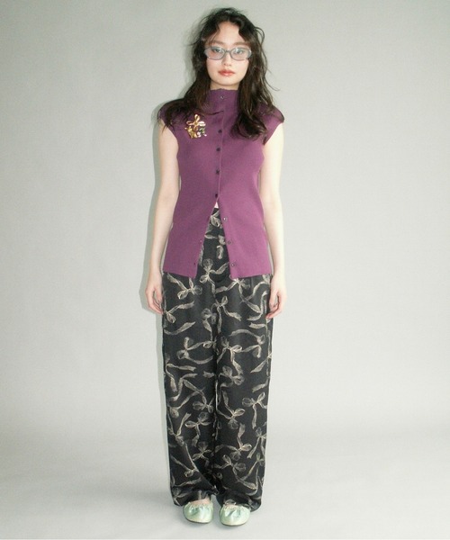 musubore(ムスボレ)の「relax print pants / リラックスパンツ(その他パンツ・レディース・ダークブラウン/ブラウン/ブラック・0/1)」の10枚目の写真