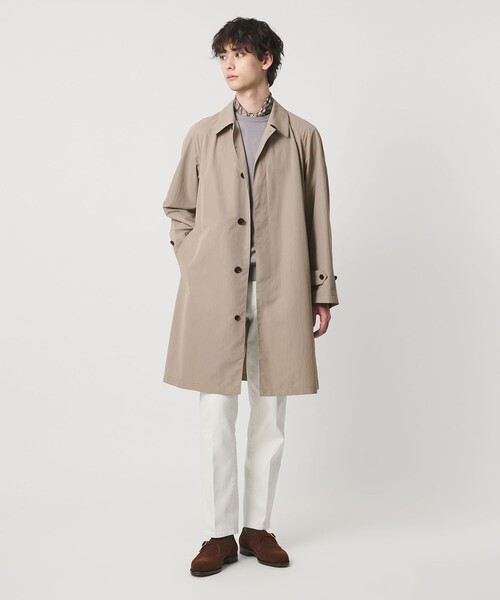 UNITED ARROWS(ユナイテッドアローズ)の「ポリエステル タフタ パッカブル ライト バルマカーンコート 撥水(ステンカラーコート・メンズ・ネイビー/ベージュ・XL/M/S/L)」の1枚目の写真