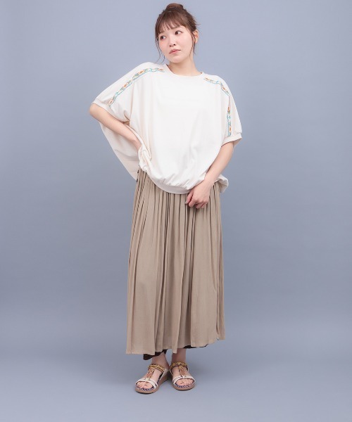 チチカカ(チチカカ)の「バイカラーパンツスカート(その他パンツ・レディース・グリーン/ブラック/ベージュ/レッド/ネイビー・FREE)」の7枚目の写真