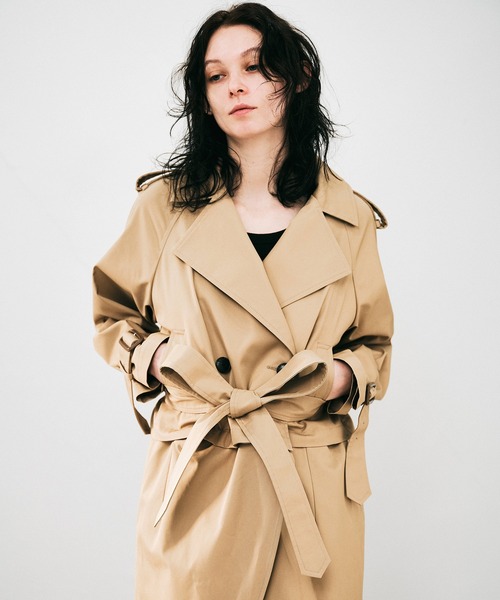 NOISE MAKER（ノイズメーカー）の「2WAYトレンチコート（トレンチコート・レディース・ネイビー/ベージュ・38/36）」の2枚目の写真